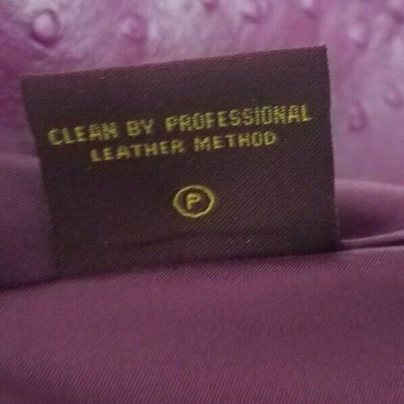 Vintage Hal Rubenstein Sz. L Purple Textured 100% Leather Jacket W/Pockets - Picture 5 of 7